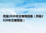 周易2020年災(zāi)難預(yù)測(cè)表（周易2020年災(zāi)難預(yù)測(cè)）