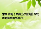 宋茜 聲明（宋茜工作室為什么發(fā)聲明抵制網絡暴力）