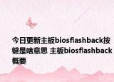 今日更新主板biosflashback按鍵是啥意思 主板biosflashback概要