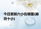 今日更新六小在哪里(廊坊十小)