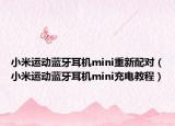 小米運動藍牙耳機mini重新配對（小米運動藍牙耳機mini充電教程）