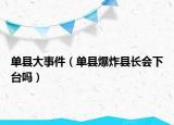 單縣大事件（單縣爆炸縣長(zhǎng)會(huì)下臺(tái)嗎）