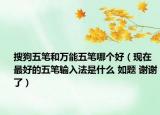 搜狗五筆和萬能五筆哪個好（現(xiàn)在最好的五筆輸入法是什么 如題 謝謝了）