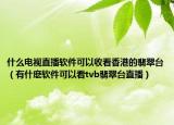 什么電視直播軟件可以收看香港的翡翠臺(tái)（有什麼軟件可以看tvb翡翠臺(tái)直播）