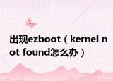 出現(xiàn)ezboot（kernel not found怎么辦）
