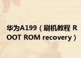 華為A199（刷機(jī)教程 ROOT ROM recovery）
