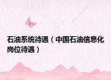 石油系統(tǒng)待遇（中國石油信息化崗位待遇）