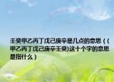 壬癸甲乙丙丁戊己庚辛是幾點的意思（(甲乙丙丁戊己庚辛壬癸)這十個字的意思是指什么）