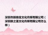 深圳市新維度文化傳媒有限公司（深圳維之圣文化傳媒有限公司怎么樣）