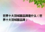 世界十大羽絨服品牌是什么（世界十大羽絨服品牌）