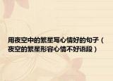 用夜空中的繁星寫心情好的句子（夜空的繁星形容心情不好語段）