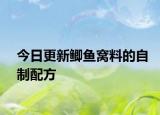 今日更新鯽魚窩料的自制配方