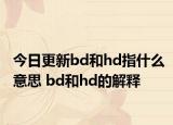 今日更新bd和hd指什么意思 bd和hd的解釋