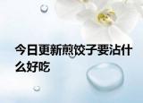 今日更新煎餃子要沾什么好吃