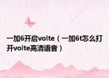 一加6開啟volte（一加6t怎么打開volte高清語音）