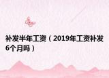 補(bǔ)發(fā)半年工資（2019年工資補(bǔ)發(fā)6個月嗎）