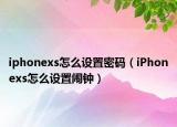 iphonexs怎么設置密碼（iPhonexs怎么設置鬧鐘）