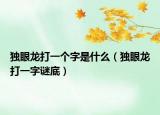 獨(dú)眼龍打一個(gè)字是什么（獨(dú)眼龍打一字謎底）