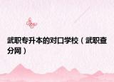 武職專升本的對口學(xué)校（武職查分網(wǎng)）