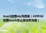 touch炫舞vip充值表（43993d炫舞touch怎么用話費(fèi)充值）