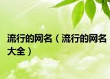 流行的網(wǎng)名（流行的網(wǎng)名大全）