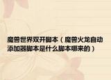 魔獸世界雙開腳本（魔獸火龍自動添加器腳本是什么腳本哪來的）