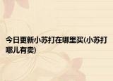 今日更新小蘇打在哪里買(小蘇打哪兒有賣)