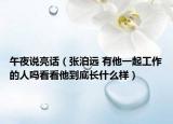 午夜說亮話（張泊遠 有他一起工作的人嗎看看他到底長什么樣）