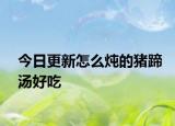 今日更新怎么燉的豬蹄湯好吃