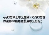 qq幻想術(shù)士怎么加點（QQ幻想世界法師30級角色加點怎么分配）