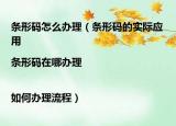 條形碼怎么辦理（條形碼的實(shí)際應(yīng)用|條形碼在哪辦理|如何辦理流程）