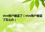 vivo賬戶(hù)被盜了（vivo賬戶(hù)被盜了怎么辦）