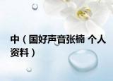 中（國(guó)好聲音張楠 個(gè)人資料）