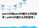 pacm00和pact00是什么手機型號（pafm00是什么手機型號）