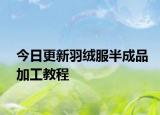 今日更新羽絨服半成品加工教程