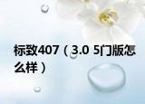 標致407（3.0 5門版怎么樣）