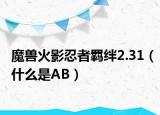 魔獸火影忍者羈絆2.31（什么是AB）