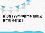 我記著（yy2080有個(gè)叫 酸菜 還有個(gè)叫 小胖 的）