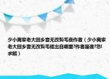 少小離家老大回鄉(xiāng)音無改鬢毛衰作者（少小離家老大回鄉(xiāng)音無改鬢毛催出自哪里?作者是誰?急!求解）