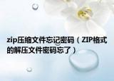 zip壓縮文件忘記密碼（ZIP格式的解壓文件密碼忘了）