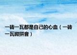一磚一瓦都是自己的心血（一磚一瓦砌拼音）