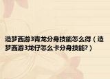 造夢西游3青龍分身技能怎么得（造夢西游3龍仔怎么卡分身技能?）