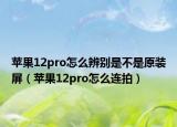 蘋果12pro怎么辨別是不是原裝屏（蘋果12pro怎么連拍）