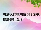 書法入門楷書練習(xí)（SFR模塊是什么）