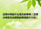 涇渭分明是什么地方的奇觀（涇渭分明發(fā)生在哪里的奇觀簡(jiǎn)介介紹）