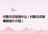 付款方式包括什么（付款方式有哪些簡介介紹）