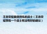 王者榮耀最值得練的戰(zhàn)士（王者榮耀想練一個(gè)戰(zhàn)士有沒(méi)有好的建議）