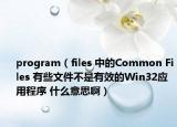 program（files 中的Common Files 有些文件不是有效的Win32應(yīng)用程序 什么意思?。? /></span></a>
                        <h2><a href=