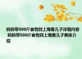 媽媽帶500斤食物到上?？磧鹤釉敿?xì)內(nèi)容 媽媽帶500斤食物到上?？磧鹤泳唧w介紹