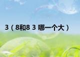 3（8和8 3 哪一個(gè)大）